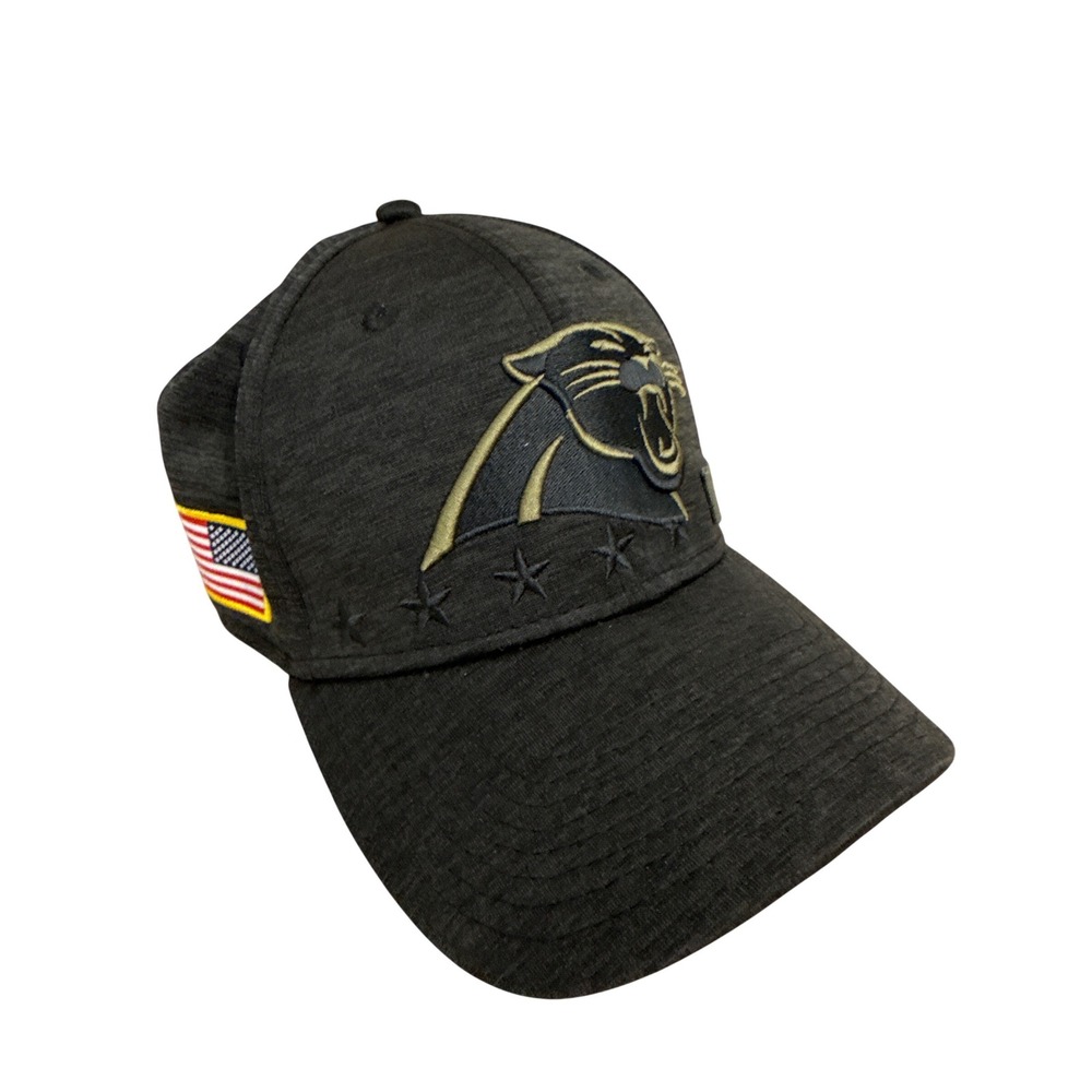 Carolina Panthers New Era 39Thirty Hat S/M Black NFL Salute To Service Cap